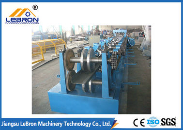 Blue Color C Z Purlin Roll Forming Machine No.45 Steel Coated With Chromed Treatment