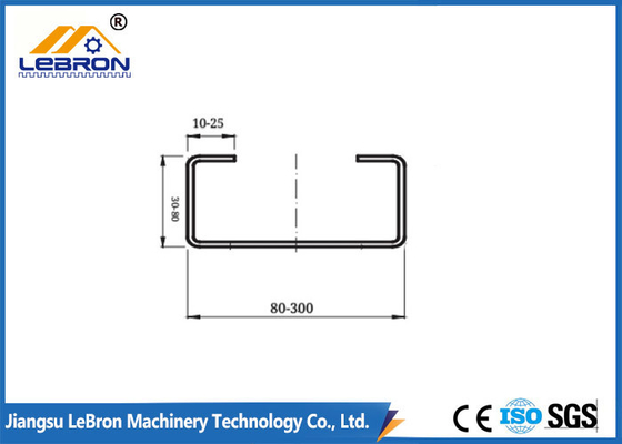 Heavy Duty C Purlin Roll Forming Machine 380V Pre Punching